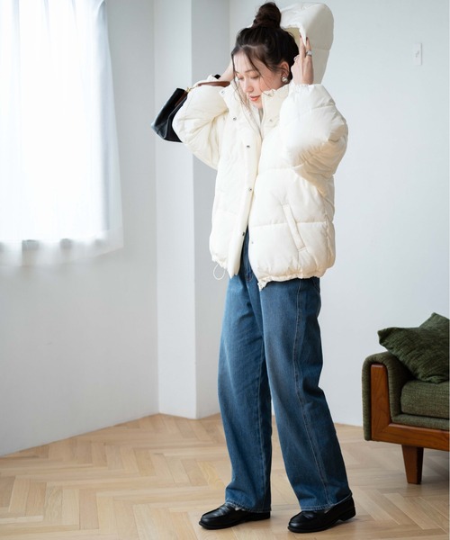 WEGO(ウィゴー)の「WEGO/2WAYパテッドジャケット(ダウンジャケット/コート・レディース・ブラック/グレー/サックスブルー/オフホワイト・SMALL/MEDIUM)」の16枚目の写真