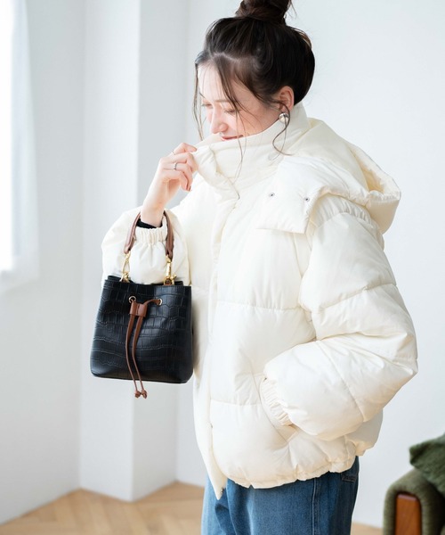 WEGO(ウィゴー)の「WEGO/2WAYパテッドジャケット(ダウンジャケット/コート・レディース・ブラック/グレー/サックスブルー/オフホワイト・SMALL/MEDIUM)」の17枚目の写真