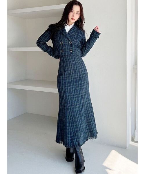 RESEXXY（リゼクシー）の「ツイードマーメイドスカート【セットアップ着用可能】（スカート・レディース・ブラック/レッド/グリーン・FREE）」の16枚目の写真