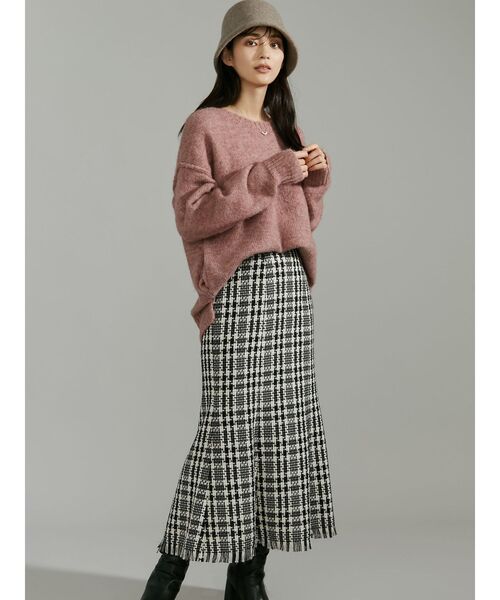 RESEXXY（リゼクシー）の「ツイードマーメイドスカート【セットアップ着用可能】（スカート・レディース・ブラック/レッド/グリーン・FREE）」の18枚目の写真