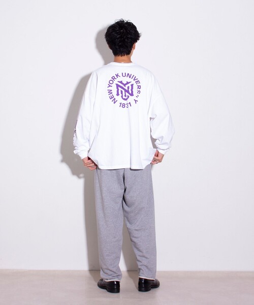 GOOD ROCK SPEED(グッドロックスピード)の「【GOOD ROCK SPEED/グッドロックスピード】別注 カレッジロゴ ロンT(Tシャツ/カットソー・メンズ・ホワイト/ネイビー・FREE)」の3枚目の写真