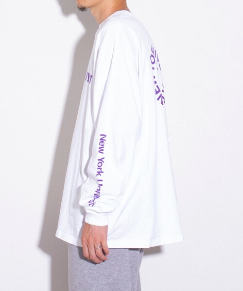 GOOD ROCK SPEED(グッドロックスピード)の「【GOOD ROCK SPEED/グッドロックスピード】別注 カレッジロゴ ロンT(Tシャツ/カットソー・メンズ・ホワイト/ネイビー・FREE)」の6枚目の写真