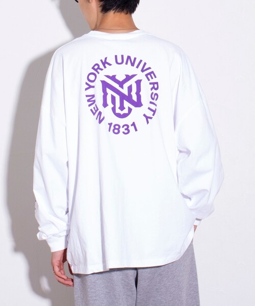 GOOD ROCK SPEED(グッドロックスピード)の「【GOOD ROCK SPEED/グッドロックスピード】別注 カレッジロゴ ロンT(Tシャツ/カットソー・メンズ・ホワイト/ネイビー・FREE)」の7枚目の写真