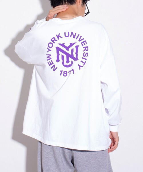 GOOD ROCK SPEED(グッドロックスピード)の「【GOOD ROCK SPEED/グッドロックスピード】別注 カレッジロゴ ロンT(Tシャツ/カットソー・メンズ・ホワイト/ネイビー・FREE)」の8枚目の写真