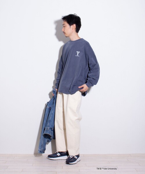 GOOD ROCK SPEED(グッドロックスピード)の「【GOOD ROCK SPEED/グッドロックスピード】別注 カレッジロゴ ロンT(Tシャツ/カットソー・メンズ・ホワイト/ネイビー・FREE)」の14枚目の写真