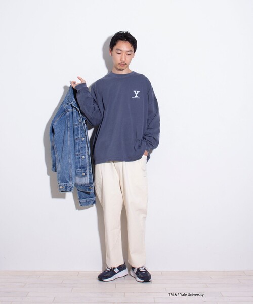 GOOD ROCK SPEED(グッドロックスピード)の「【GOOD ROCK SPEED/グッドロックスピード】別注 カレッジロゴ ロンT(Tシャツ/カットソー・メンズ・ホワイト/ネイビー・FREE)」の16枚目の写真