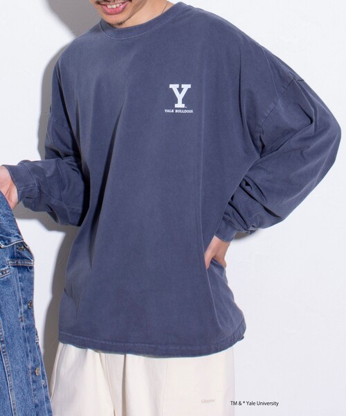 GOOD ROCK SPEED(グッドロックスピード)の「【GOOD ROCK SPEED/グッドロックスピード】別注 カレッジロゴ ロンT(Tシャツ/カットソー・メンズ・ホワイト/ネイビー・FREE)」の17枚目の写真