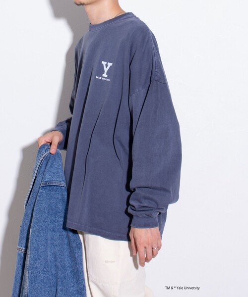 GOOD ROCK SPEED(グッドロックスピード)の「【GOOD ROCK SPEED/グッドロックスピード】別注 カレッジロゴ ロンT(Tシャツ/カットソー・メンズ・ホワイト/ネイビー・FREE)」の18枚目の写真