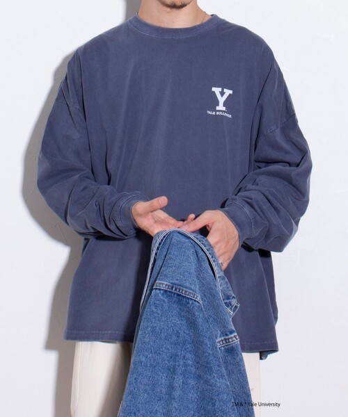 GOOD ROCK SPEED(グッドロックスピード)の「【GOOD ROCK SPEED/グッドロックスピード】別注 カレッジロゴ ロンT(Tシャツ/カットソー・メンズ・ホワイト/ネイビー・FREE)」の21枚目の写真