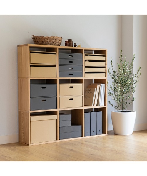 ワンタッチで組み立てられるダンボールスタンドファイルボックス5枚組