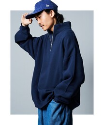 FREAK'S STORE | 限定展開 ビッグシルエット 裏起毛 ハーフジップ スウェット/プルオーバー(スウェット)