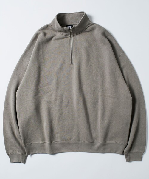 FREAK'S STORE（フリークスストア）の「限定展開 ビッグシルエット 裏起毛 ハーフジップ スウェット/プルオーバー（スウェット・メンズ・ブラック/スミクロ/アッシュグレー/グレイッシュベージュ/オリーブ/ネイビー・SMALL/MEDIUM/LARGE）」の15枚目の写真
