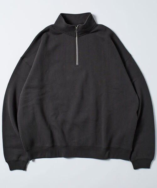 FREAK'S STORE（フリークスストア）の「限定展開 ビッグシルエット 裏起毛 ハーフジップ スウェット/プルオーバー（スウェット・メンズ・ブラック/スミクロ/アッシュグレー/グレイッシュベージュ/オリーブ/ネイビー・SMALL/MEDIUM/LARGE）」の17枚目の写真