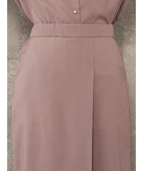 Perfect Suit FActory（パーフェクトスーツファクトリー）の「【お仕事OK】ダブルツイル　ラップ風ストレートスカート　ピンク/カーキ（スカート・レディース・カーキ/サーモンピンク・M/S/L）」の20枚目の写真
