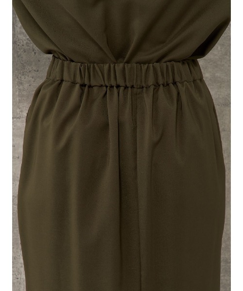 Perfect Suit FActory（パーフェクトスーツファクトリー）の「【お仕事OK】ダブルツイル　ラップ風ストレートスカート　ピンク/カーキ（スカート・レディース・カーキ/サーモンピンク・M/S/L）」の5枚目の写真