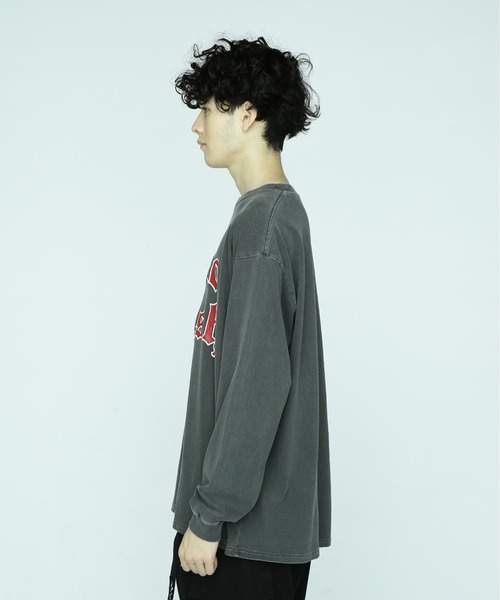 MANASTASH(マナスタッシュ)の「MANASTASH/マナスタッシュ/PUMICE L/S TEE OLD ENGLISH(Tシャツ/カットソー・メンズ・ブラック/オレンジ/ホワイト・XL/L/2XL/M)」の5枚目の写真
