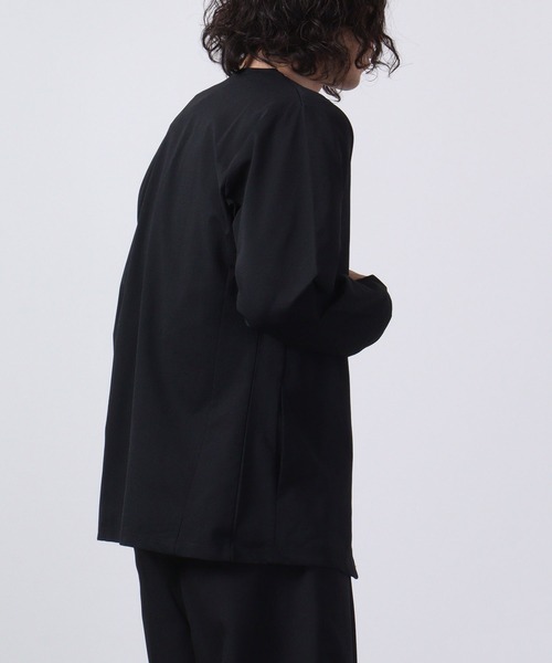 URBAN SQUARE（アーバンスクエア）の「URBAN SQUARE 吸汗速乾 接触冷感 家庭で洗える ノーカラージャケット（ノーカラージャケット・メンズ・オリーブ/ネイビー/グレー/ブラック・L/LL/M）」の17枚目の写真