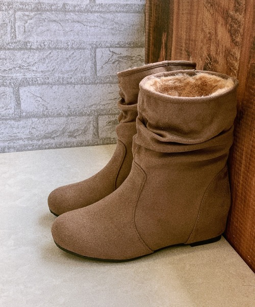 Noubel Voug Relax（ヌーベルヴォーグリラックス）の「インヒール くしゅくしゅ あったかブーツ（ブーツ・レディース・ダークブラウン/ベージュ系その他/ブラック・L/S/LL/M）」の12枚目の写真