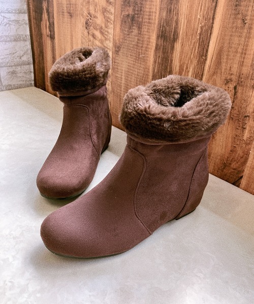 Noubel Voug Relax（ヌーベルヴォーグリラックス）の「インヒール くしゅくしゅ あったかブーツ（ブーツ・レディース・ダークブラウン/ベージュ系その他/ブラック・L/S/LL/M）」の21枚目の写真