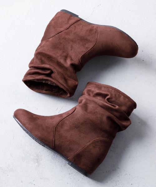 Noubel Voug Relax（ヌーベルヴォーグリラックス）の「インヒール くしゅくしゅ あったかブーツ（ブーツ・レディース・ダークブラウン/ベージュ系その他/ブラック・L/S/LL/M）」の18枚目の写真