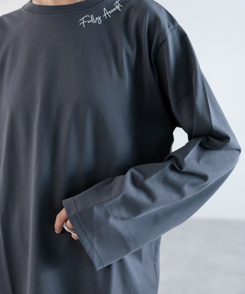 LEPSIM（レプシィム）の「袖ロゴロンT　964231（Tシャツ/カットソー・レディース・グレー/オフホワイト/ライトグレー・FREE）」の17枚目の写真