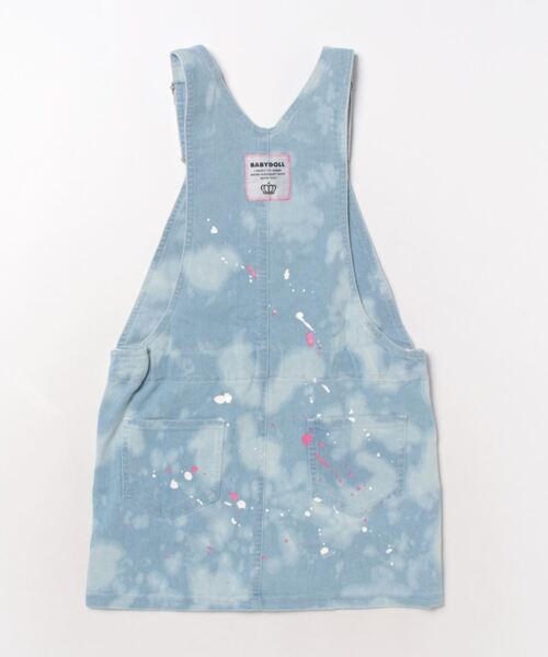 BABYDOLL(ベビードール)の「ペイントジャンパースカート 8655K(ワンピース・キッズ・ライトインディゴブルー/ライトブルー・120cm/110cm/80cm/100cm/130cm/90cm)」の3枚目の写真