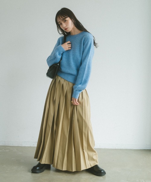 VANNIE U(ヴァニーユー)の「ベーシックプリーツロングスカート/SMサイズ展開あり(スカート・レディース・ベージュ/チェック/グレー・S/M)」の17枚目の写真