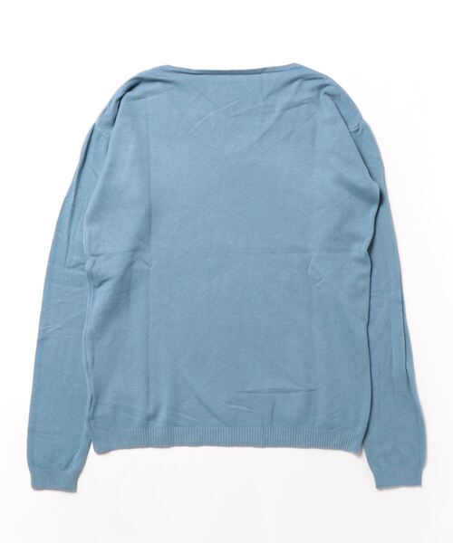 aimoha（アイモハ）の「ベーシック　Vネックニットトップス（ニット/セーター・レディース・パープル/ブルー/ブラック/ホワイト・LARGE/MEDIUM/X-LARGE）」の5枚目の写真