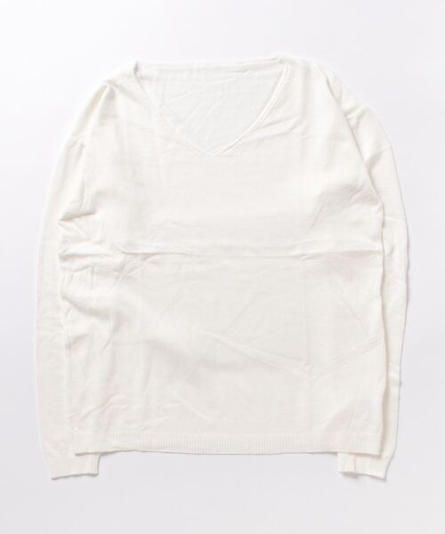 aimoha（アイモハ）の「ベーシック　Vネックニットトップス（ニット/セーター・レディース・パープル/ブルー/ブラック/ホワイト・LARGE/MEDIUM/X-LARGE）」の16枚目の写真