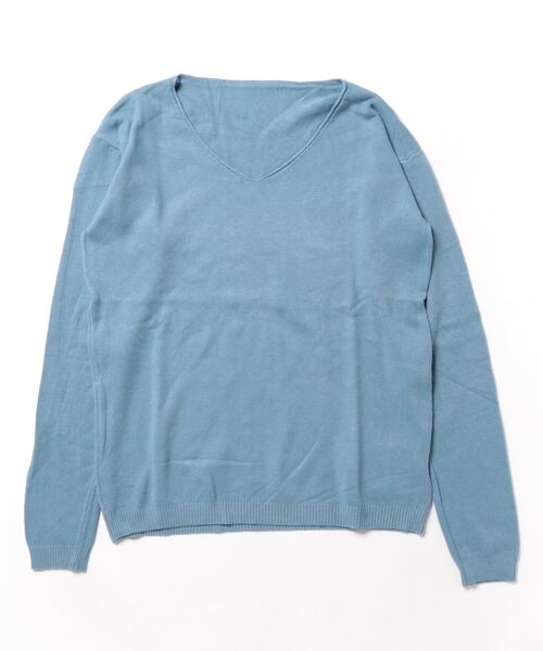 aimoha（アイモハ）の「ベーシック　Vネックニットトップス（ニット/セーター・レディース・パープル/ブルー/ブラック/ホワイト・LARGE/MEDIUM/X-LARGE）」の18枚目の写真