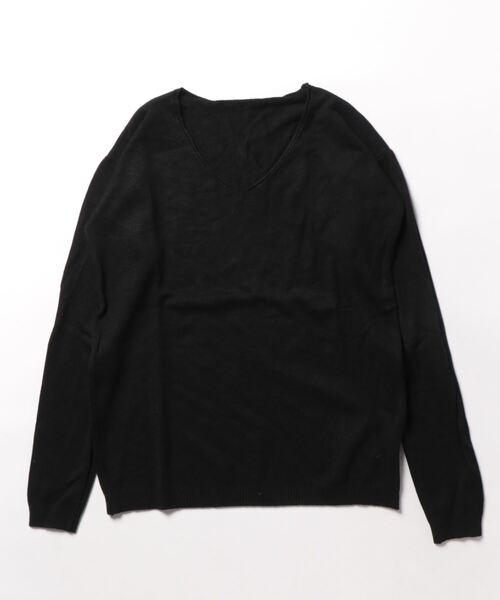 aimoha（アイモハ）の「ベーシック　Vネックニットトップス（ニット/セーター・レディース・パープル/ブルー/ブラック/ホワイト・LARGE/MEDIUM/X-LARGE）」の17枚目の写真