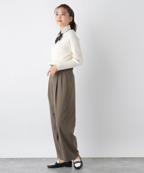 GLOBAL WORK リブ編み クルーネックセーター SALE／40%OFFメルティリブクルーネックプルオーバー