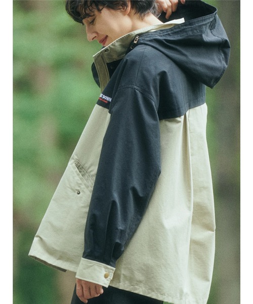 FIRST DOWN（ファーストダウン）の「FIRST　DOWN　EXPLORATION　GEARバックフレアマウンテンパーカー（その他アウター・レディース・ベージュ/ブラック・M/L）」の4枚目の写真