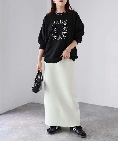 Riberry(リベリー)の「スポンディッシュニットスカート(スカート・レディース・オレンジ/ライトグレー/グリーン/アイボリー/ブラック/ブラウン/グレイッシュベージュ・FREE)」の19枚目の写真