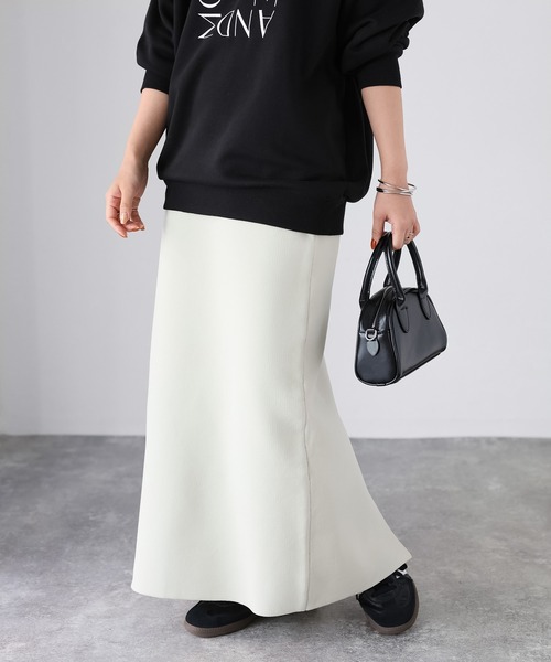 Riberry(リベリー)の「スポンディッシュニットスカート(スカート・レディース・オレンジ/ライトグレー/グリーン/アイボリー/ブラック/ブラウン/グレイッシュベージュ・FREE)」の22枚目の写真