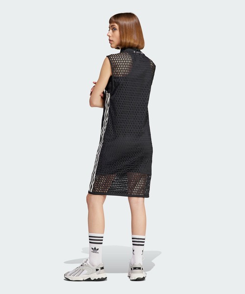 【美品】adidas アディダス バーサタイル リブワンピース XS ブラック adidas（アディダス）の「バーサタイル リブワンピース