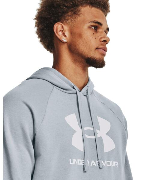 UNDER ARMOUR(アンダーアーマー)の「UAライバルフリース ロゴ フーディー(トレーニング/メンズ)(スウェット・メンズ・サックスブルー・M/S/XL/3XL/XXL/L)」の4枚目の写真
