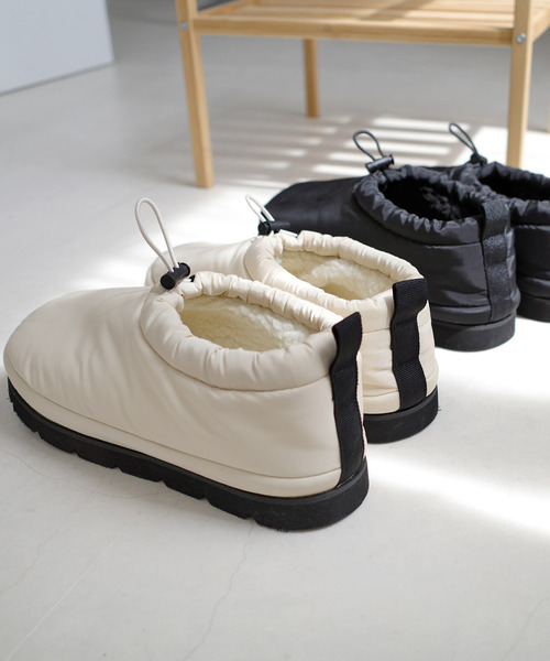 AmiAmi（アミアミ）の「ボアモックシューズスリッポン /防寒ドロストシューズ（スリッポン・レディース・ブラック/アイボリー・L/LL/M/S）」の17枚目の写真