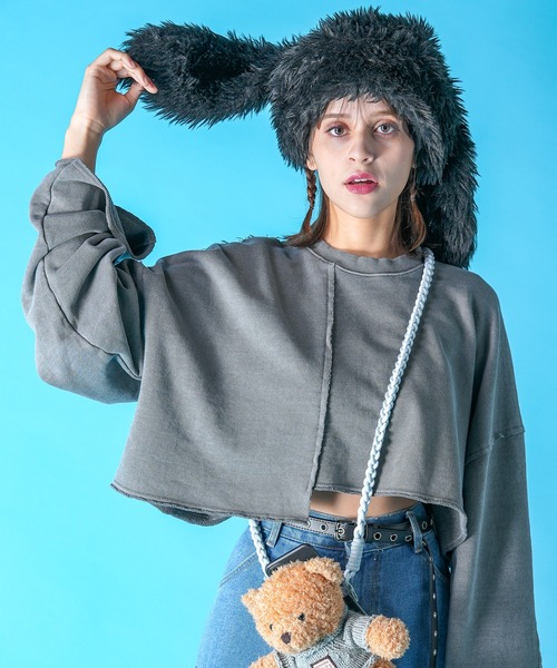 an meets zakka（アンミツザッカ）の「an meets zakka ファーうさ耳ロシアンハット（ニットキャップ/ビーニー・レディース・ブラック/アイボリー/ホワイト/ピンク・ONE SIZE/ONESIZE）」の18枚目の写真