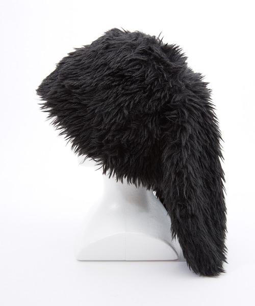 an meets zakka（アンミツザッカ）の「an meets zakka ファーうさ耳ロシアンハット（ニットキャップ/ビーニー・レディース・ブラック/アイボリー/ホワイト/ピンク・ONE SIZE/ONESIZE）」の12枚目の写真