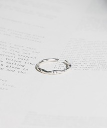 《sterling silver》フリーサイズ デザインナローリング