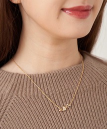 バタフライビジューミックスネックレス