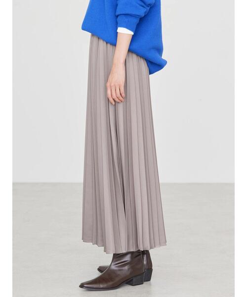 AMERICAN HOLIC（アメリカンホリック）の「サテンプリーツスカート（スカート・レディース・その他14/アイボリー/モカ/サックスブルー・M/L）」の12枚目の写真