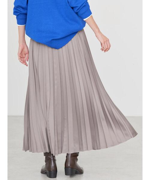 AMERICAN HOLIC（アメリカンホリック）の「サテンプリーツスカート（スカート・レディース・その他14/アイボリー/モカ/サックスブルー・M/L）」の13枚目の写真