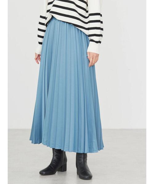 AMERICAN HOLIC（アメリカンホリック）の「サテンプリーツスカート（スカート・レディース・その他14/アイボリー/モカ/サックスブルー・M/L）」の17枚目の写真