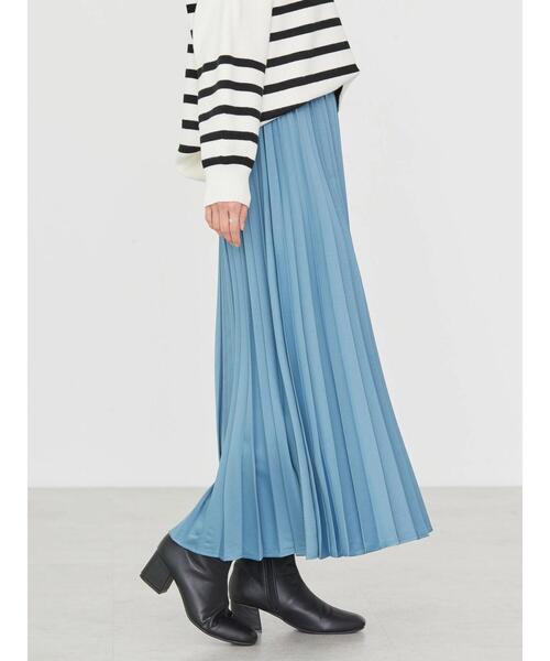 AMERICAN HOLIC（アメリカンホリック）の「サテンプリーツスカート（スカート・レディース・その他14/アイボリー/モカ/サックスブルー・M/L）」の19枚目の写真