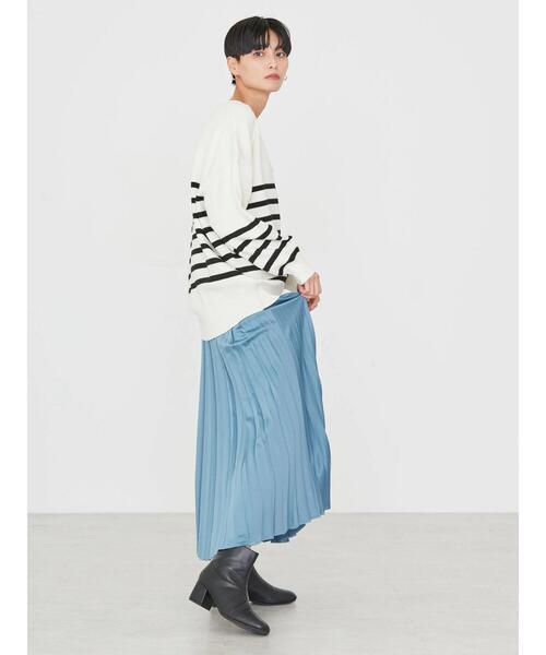 AMERICAN HOLIC（アメリカンホリック）の「サテンプリーツスカート（スカート・レディース・その他14/アイボリー/モカ/サックスブルー・M/L）」の21枚目の写真
