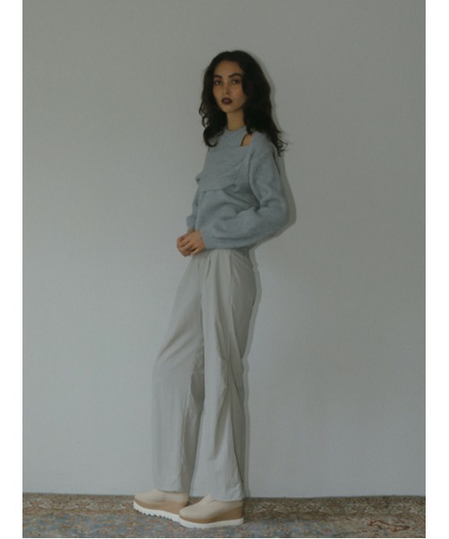 AMAIL(アマイル)の「Easy long active pants(その他パンツ・レディース・ベージュ/ブラック・FREE)」の6枚目の写真