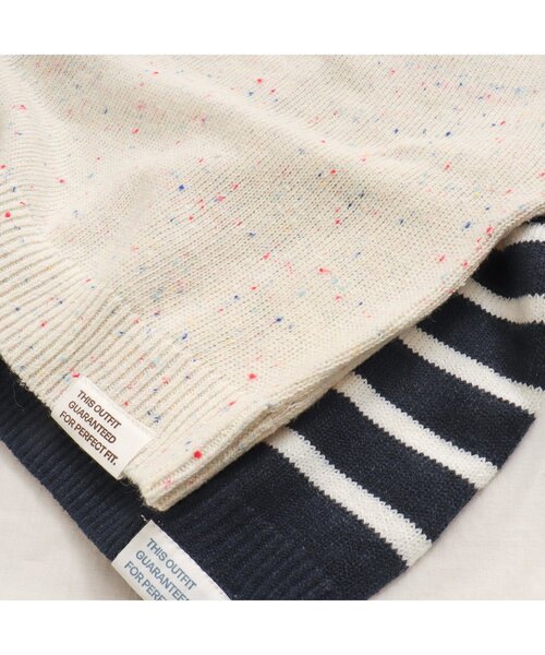 apres les cours(アプレレクール)の「カラーネップ・ボーダー衿付きニット(ニット/セーター・キッズ・アイボリー/その他2・90/120/100)」の6枚目の写真