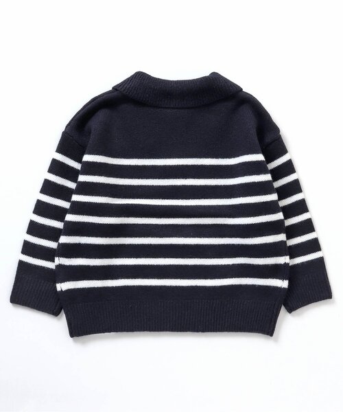 apres les cours(アプレレクール)の「カラーネップ・ボーダー衿付きニット(ニット/セーター・キッズ・アイボリー/その他2・90/120/100)」の10枚目の写真